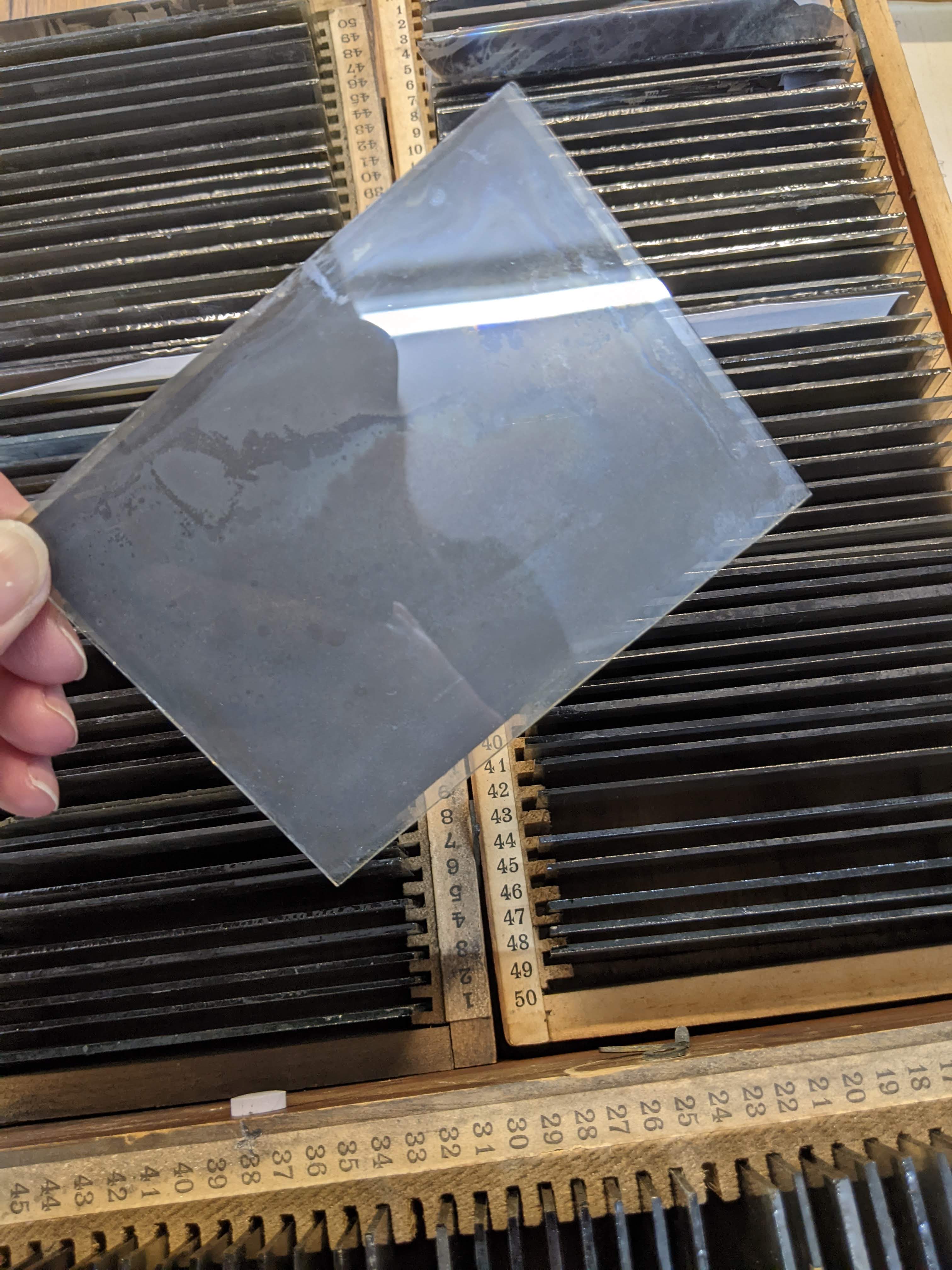 Dry plate glass negative photography